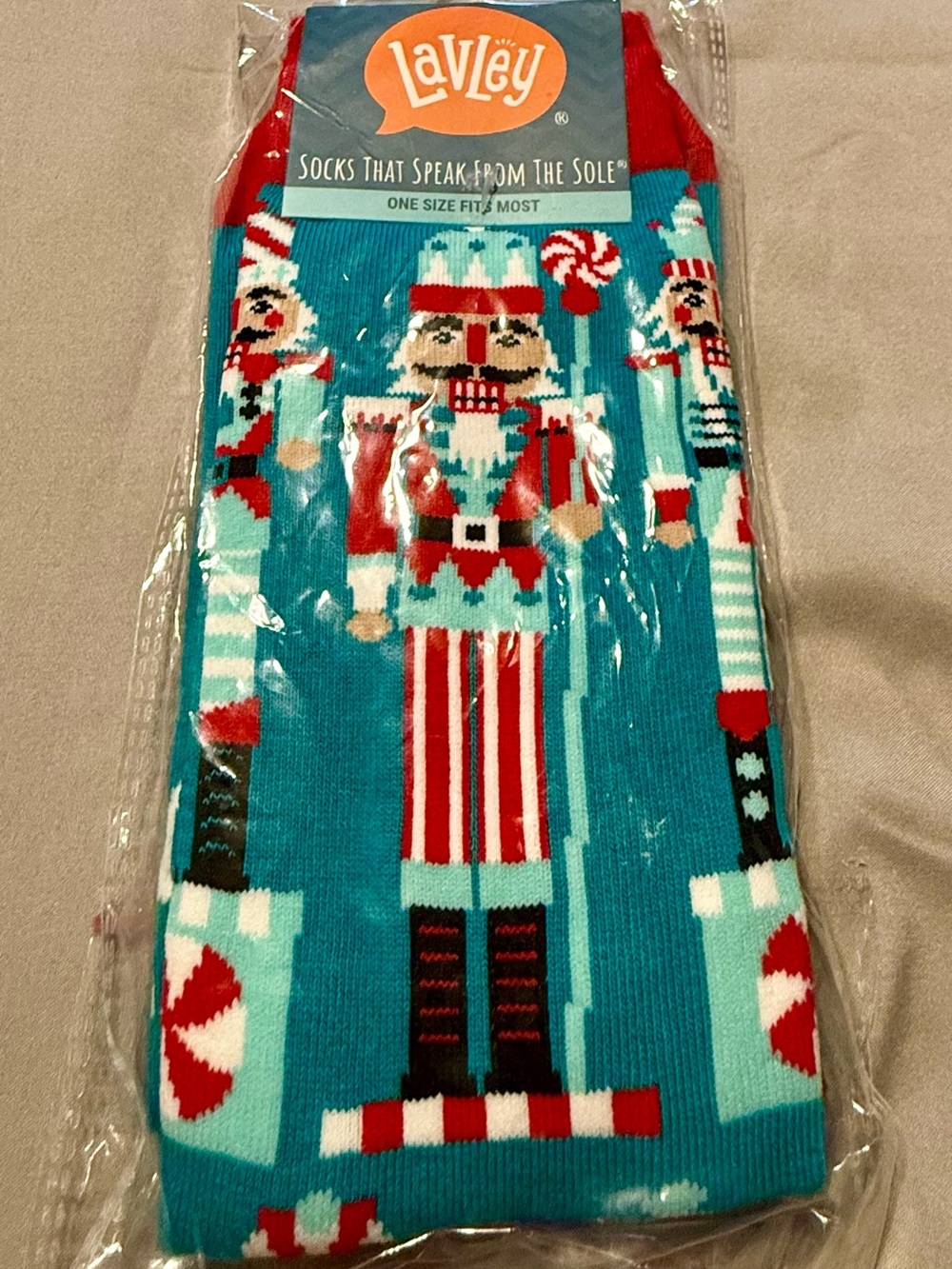 Lavely Nutcracker Crew Socks - Adult Holiday Socks - OSFM